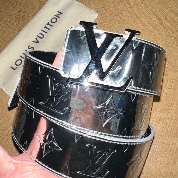 Louis Vuitton Monogram Miroir 40mm Reversible LV Initiales Belt 110 40 Silver - Picture 13 of 13